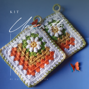Crochet Creative Kit to do Floral Potholders